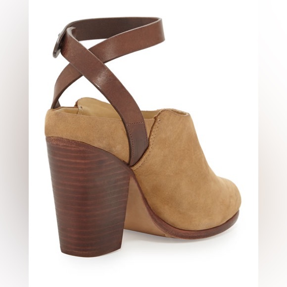 Rag & Bone Kenny Nubuck Ankle Strap Slide Camel 37 7 Boho Western Southwestern - Picture 3 of 16